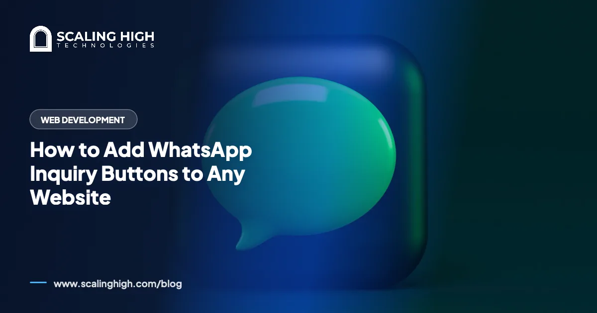 3D rendered glossy teal WhatsApp-style chat bubble icon on a dark blue background