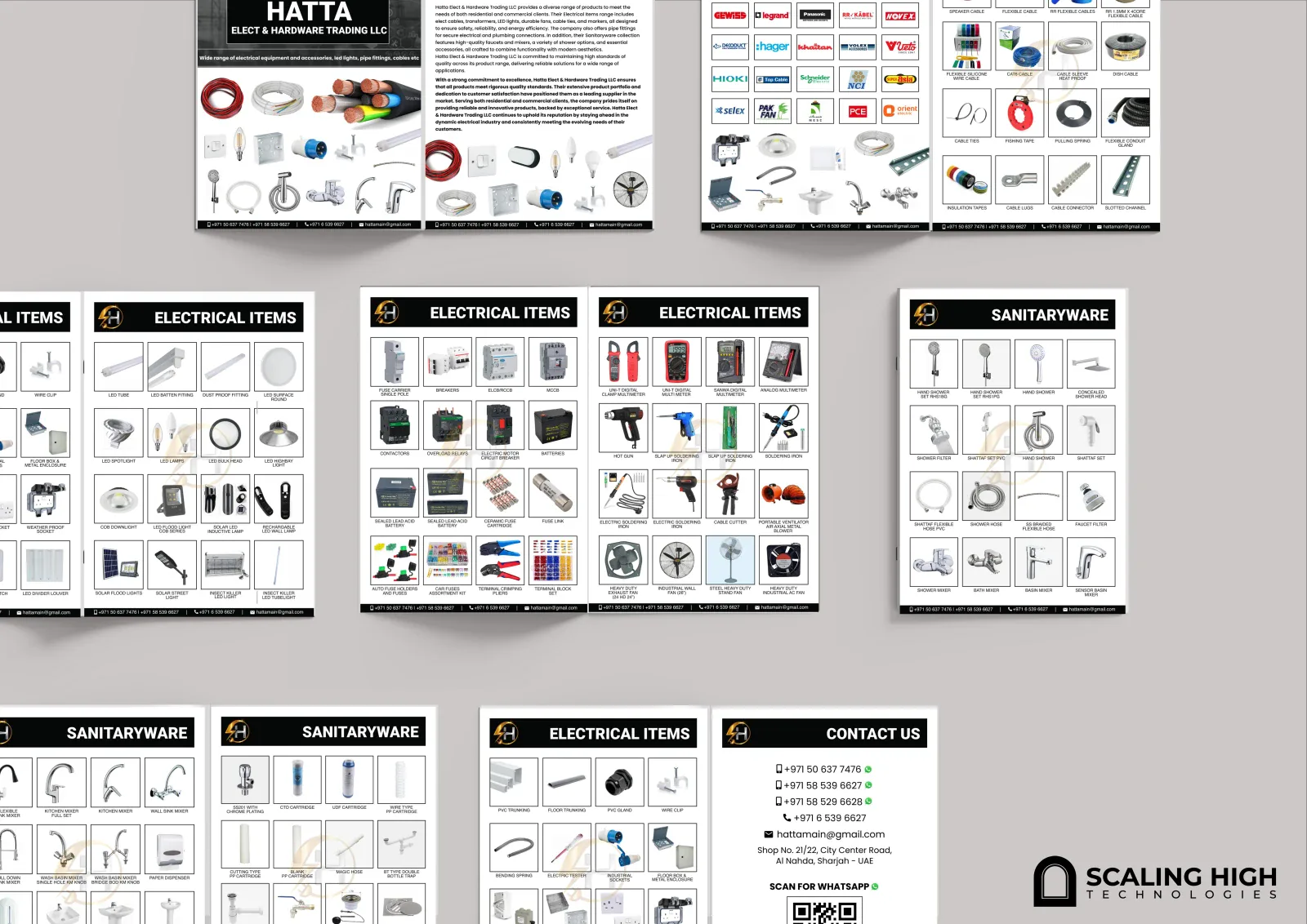 Catalog spread showing plumbing and sanitaryware fixtures.